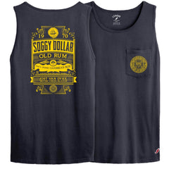 Old Rum Label Tank Top - Soggy Dollar SMALLL / Navy Legacy