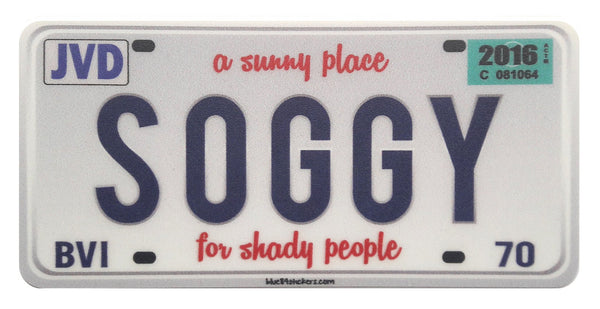 Soggy License Plate Sign