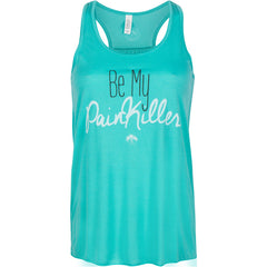 Be My Painkiller Flowy Tank Top - Soggy Dollar X-SMALL / Teal Bella + Canvas