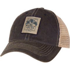 Distressed Rum Patch Trucker Hat - Soggy Dollar Navy Legacy