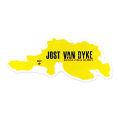 Jost Van Dyke Island Wooden Sign - Soggy Dollar Blue 84 Stickers