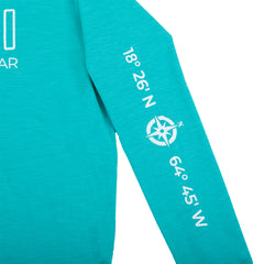 BVI Coordinates Long Sleeve Performance Tee (YOUTH) - Soggy Dollar Ocean Tec