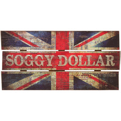 British Flag Plank Wood Sign - Soggy Dollar Legacy