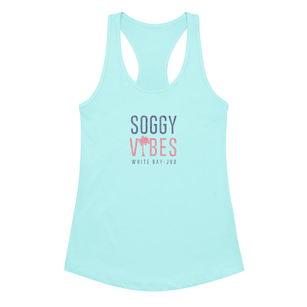 Soggy Vibes Women’s fitted racerback tank top