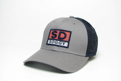 SD Rectangle Trucker - Soggy Dollar Grey/Navy with Red Patch Legacy