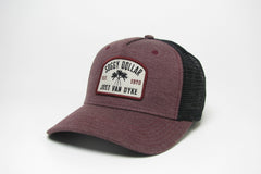 Triple Palm Window Roadie Trucker - Soggy Dollar Burgundy/Black Trucker Legacy