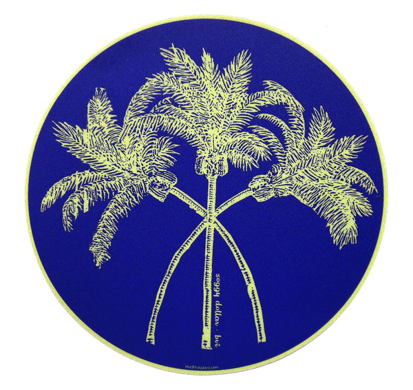 Triple Palm Circle Sticker