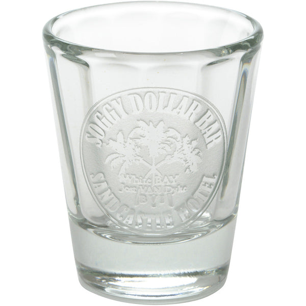 Triple Palm Etched Shot Glass