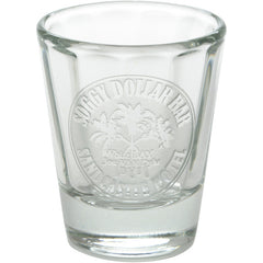 Triple Palm Etched Shot Glass - Soggy Dollar American Crystal