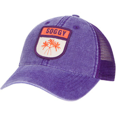 The Prep Triple Palm Trucker Hat - Soggy Dollar Purple Legacy