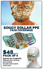 Soggy Sticker Collage Face Masks - Soggy Dollar Socks 101