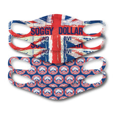 Soggy Dollar British Flag & Triple Stamp Masks - Soggy Dollar Socks 101