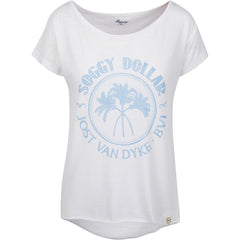Triple Palm Chalkboard Burnout T-Shirt - Soggy Dollar SMALL / White Legacy