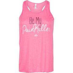 Be My Painkiller Flowy Tank Top - Soggy Dollar X-SMALL / Neon Pink Bella + Canvas