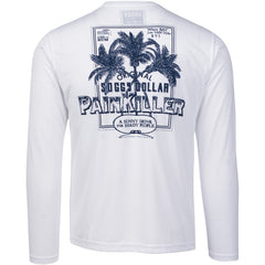 Distressed Painkiller Long Sleeve Vapor Tee - Soggy Dollar SMALL / WHITE Legacy