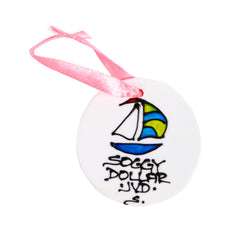 ~ ONE OF A KIND ~ Hand Painted Christmas Ornament - Soggy Dollar Stephanie