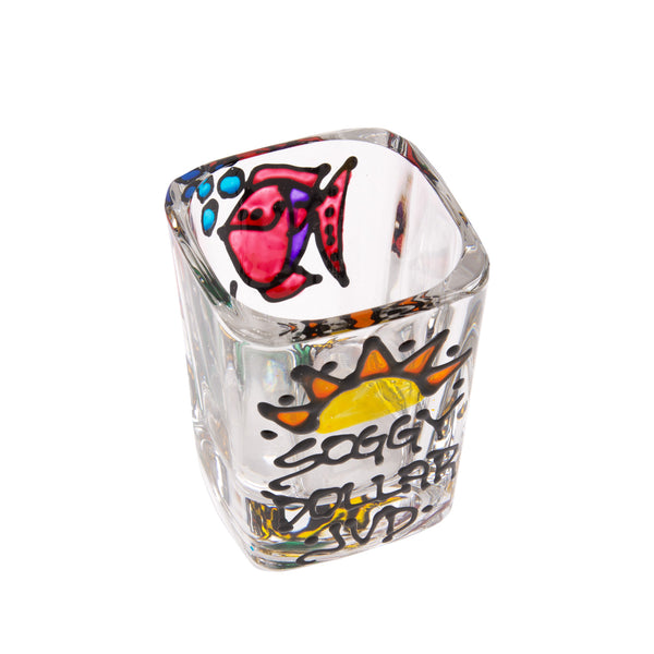 ~ ONE OF A KIND ~ Hand Painted Shot Glass