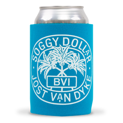 Can "Triple Palm" Koozie - Soggy Dollar TEAL Can