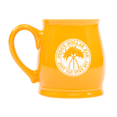 Triple Palm 15 oz Tankard Mug - Soggy Dollar Orange American Crystal