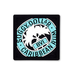 Triple Palm Square Rubber Coasters (4 Pack) - Soggy Dollar Boelter Company