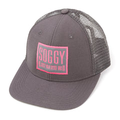 SOGGY Mid-Pro Snapback Trucker Hat - Soggy Dollar Gray/Pink Legacy