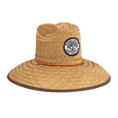 Triple Palm Straw Lifeguard Hat - Soggy Dollar Brown Dorfman Pacific