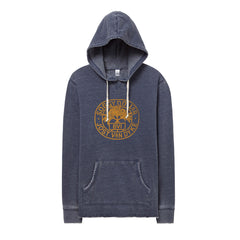 Triple Palm Stamp Burnout Hoodie - Soggy Dollar SMALL Alternative Apparel