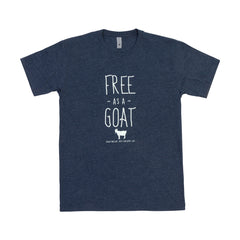 Free as A Goat Short Sleeve Tee - Soggy Dollar SMALL Next Level