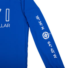 BVI Coordinates Long Sleeve Performance Hoodie (MENS) - Soggy Dollar Ocean Tec
