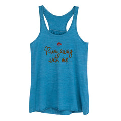 Rum Away with Me Flowy Racerback Tank - Soggy Dollar X-SMALL / DENIM Bella + Canvas
