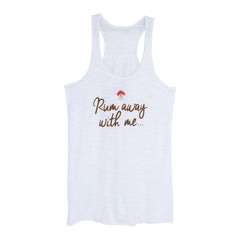 Rum Away with Me Flowy Racerback Tank - Soggy Dollar X-SMALL / WHITE Bella + Canvas