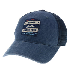 The Divide Slub Canvas Hat - Soggy Dollar Navy Trucker Legacy