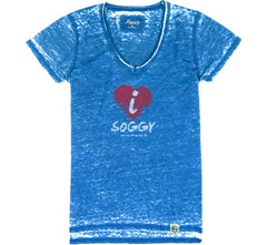 'I Heart Soggy' V Neck T-Shirt - Soggy Dollar SMALL Legacy