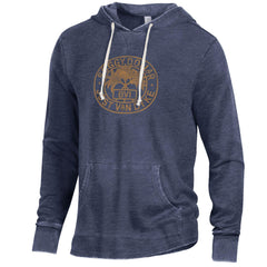 Triple Palm Stamp Burnout Hoodie - Soggy Dollar Alternative Apparel