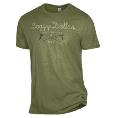 The Keeper Cross Flags Short Sleeve T-Shirt - Soggy Dollar Alternative Apparel