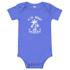 A lil' Soggy Baby Short Sleeve Onesie - Soggy Dollar Heather Columbia Blue / 3-6m Soggy Dollar