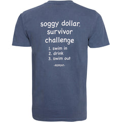 Survivor Challenge Short Sleeve T-Shirt - Soggy Dollar SMALL / Navy Comfort Colors