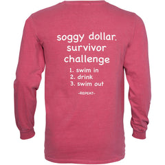 Survivor Challenge Long Sleeve T-Shirt - Soggy Dollar SMALL / Red Comfort Colors