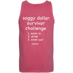 Survivor Challenge Tank Top - Soggy Dollar SMALL / Red Comfort Colors