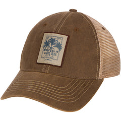 Distressed Rum Patch Trucker Hat - Soggy Dollar Brown Legacy