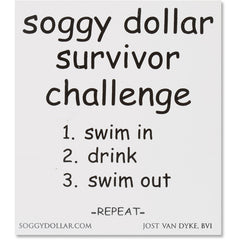 Survivor Challenge Sticker - Soggy Dollar Soggy Dollar Bar