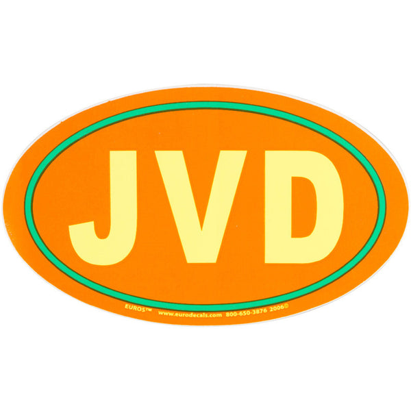 JVD Euro Sticker: Orange with Neon Yellow