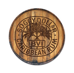 Rum Stamp Barrel Top Wall Mount 26 X 26 - Soggy Dollar Legacy
