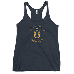Soggy Dollar Yacht Club Women's Racerback Tank - Soggy Dollar Vintage Navy / XS Soggy Dollar